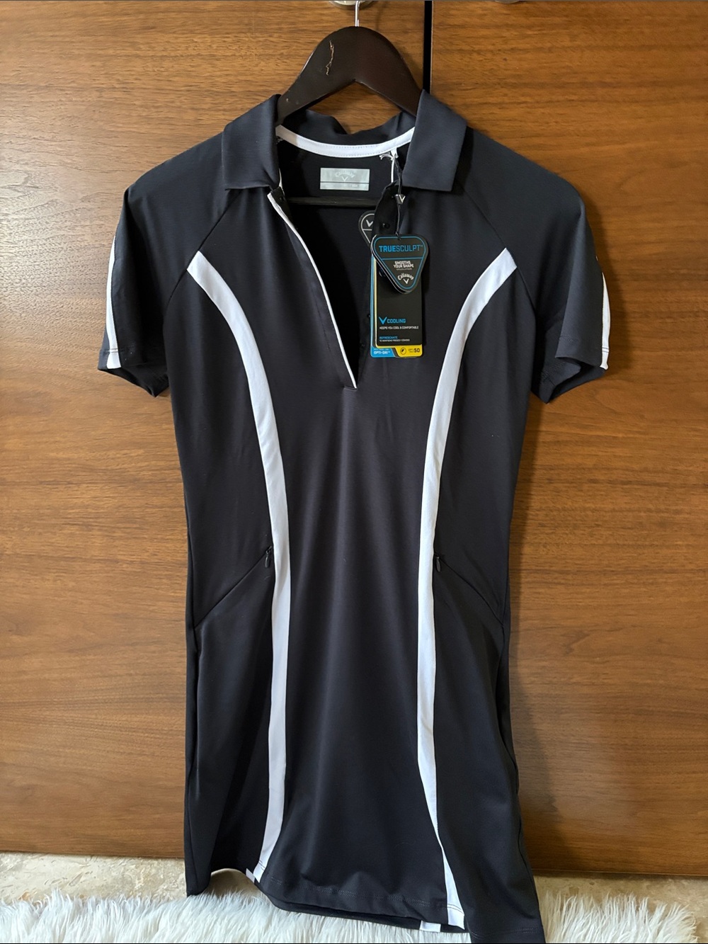 Callaway Golf Dress Black with White Stripes xs